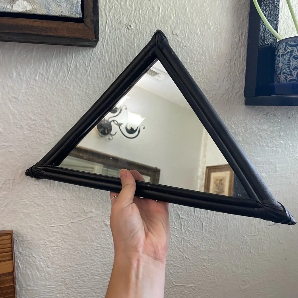 Urban Outfitters Black Geometric Wall Mirror
